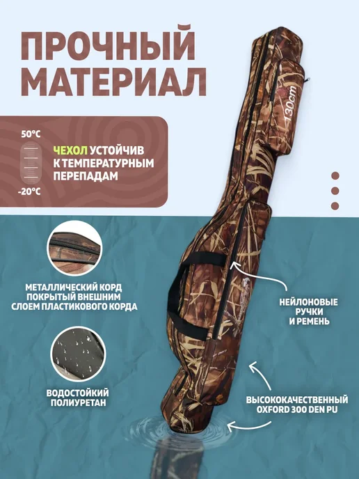 RU FISH Чехол для удочек 100см, зеленый, фото 3