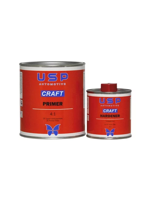 USP Automotive Грунт-наполнитель акриловый USP Craft белый 0,8 + 0,2 л, 200 мл