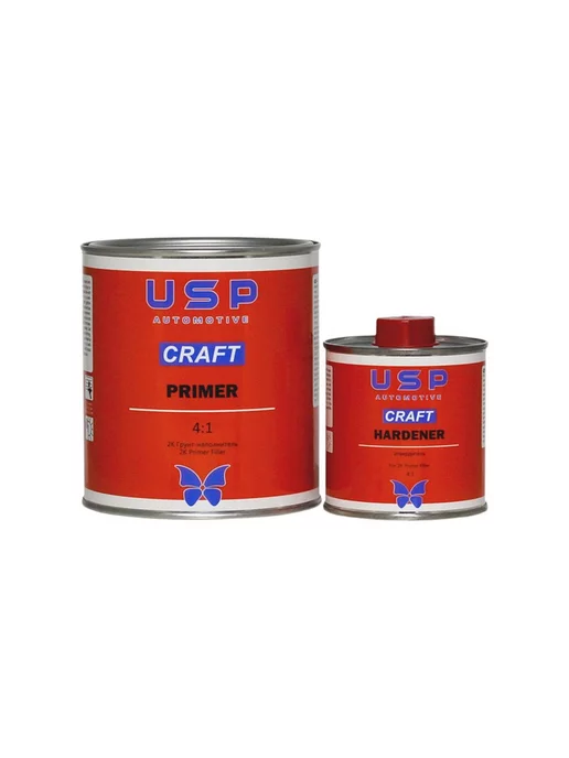 USP Automotive Грунт автомобильный акриловый USP Craft серый 0,8 + 0,2 л, 200 мл, белый