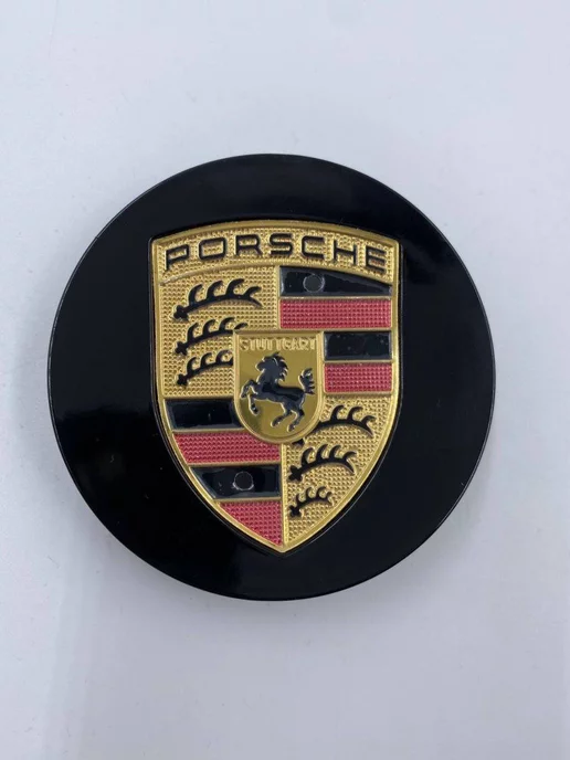 AUTOBOOM Колпачки на ступицу для PORSCHE Порше - 75 60 мм, 4 штуки, черный, фото 2