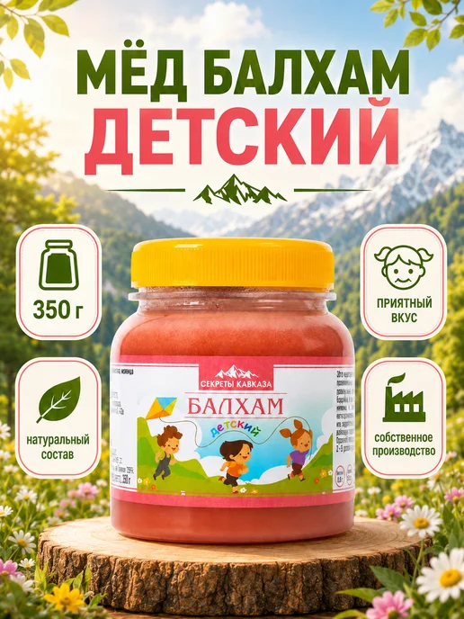 Секреты Кавказа Балхам от кашля детский 350 г, 350 г, фото 7
