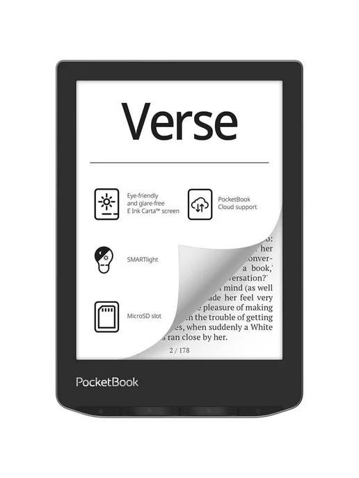 PocketBook Электронная книга 629 Verse Mist Grey (PB629-M-WW), серый, фото 2
