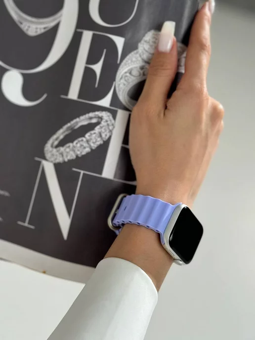 Armor Shop Brand Ремешок на Apple Watch 38 мм, 40 мм, 41, мм, 42 мм силикон, фиолетовый, фото 4