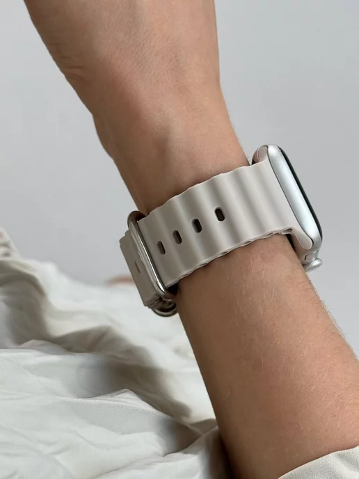 Armor Shop Brand Ремешок на Apple Watch 42 мм, 44 мм, 45 мм, 46 мм, 49 мм, серый, фото 4