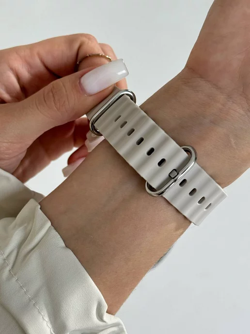 Armor Shop Brand Ремешок на Apple Watch 42 мм, 44 мм, 45 мм, 46 мм, 49 мм, серый, фото 7