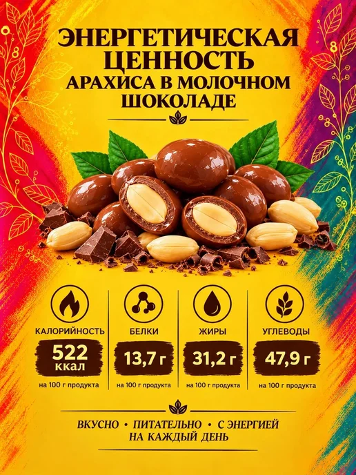 РУСТИК Арахис в молочном шоколаде 1кг, 1 кг, фото 4