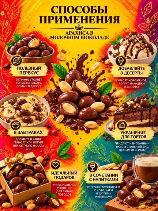 РУСТИК Арахис в молочном шоколаде 1кг, 1 кг, фото 5
