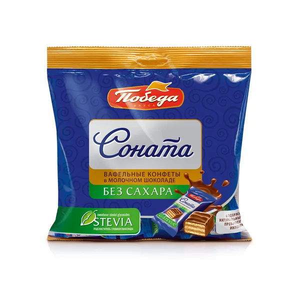 Конфеты вафельные без сахара "Соната" в шоколаде, 150г.