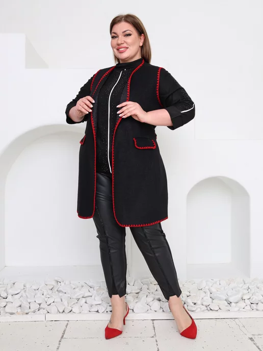 NEFERTARIDRESS Жилет большого размера на поясе, черный, фото 6