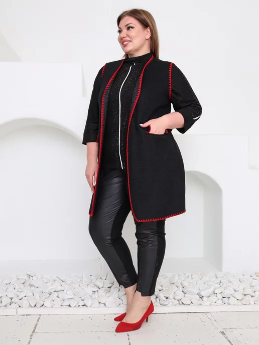 NEFERTARIDRESS Жилет большого размера на поясе, черный, фото 7