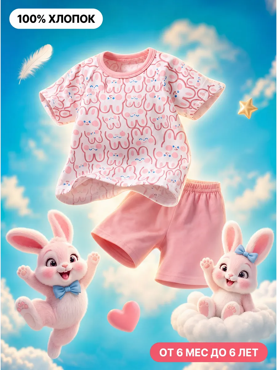 Костюм детский летний с шортами и футболкой