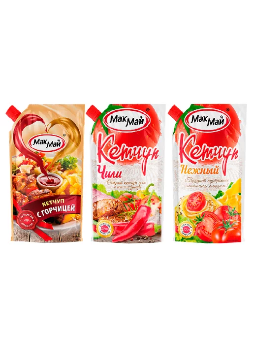 МакМай Кетчупы с горчицей,Чили,Нежный (Лагидный),набор,3шт по 270гр, 3 шт, 270 г, фото 8