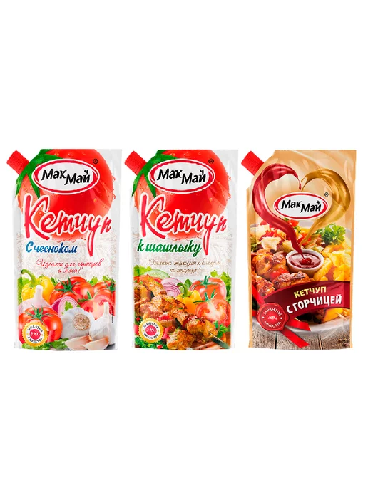 МакМай Кетчупы с горчицей,с чесноком,к шашлыку, набор, 3шт по 270гр, 3 шт, 270 г, фото 8