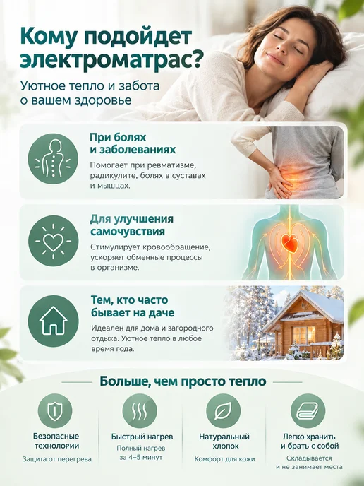 NoName Электроматрас 65 на 150 см, вариант, фото 2