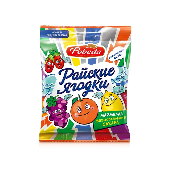 Мармелад жевательный без сахара "Райские ягодки", 150 г