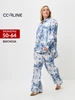 Брючный летний костюм в пижамном стиле CORLINE 217792194 купить за 2 327 ₽ в интернет‑магазине Wildberries