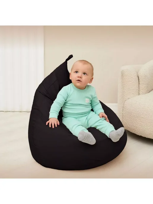 DiVan Чехол для кресла-мешка XL бирюзовый Дюспо, коричневый, фото 7