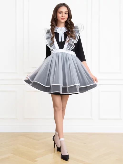 Школьный Гардероб LUXE Фартук школьный белый, белый, фото 2