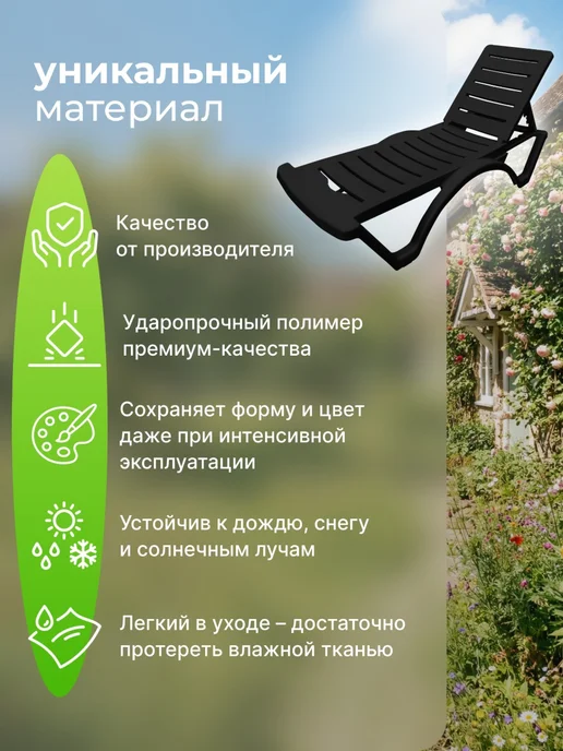 ADRIANOPLAST Шезлонги для отдыха садовые 2 штуки, вариант, фото 7