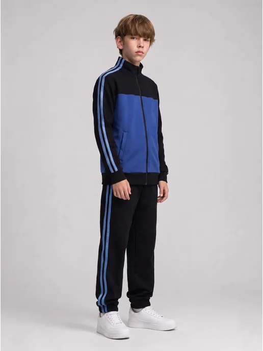 Sportsolo Спортивный костюм для мальчика в школу на физкультуру, голубой, фото 2