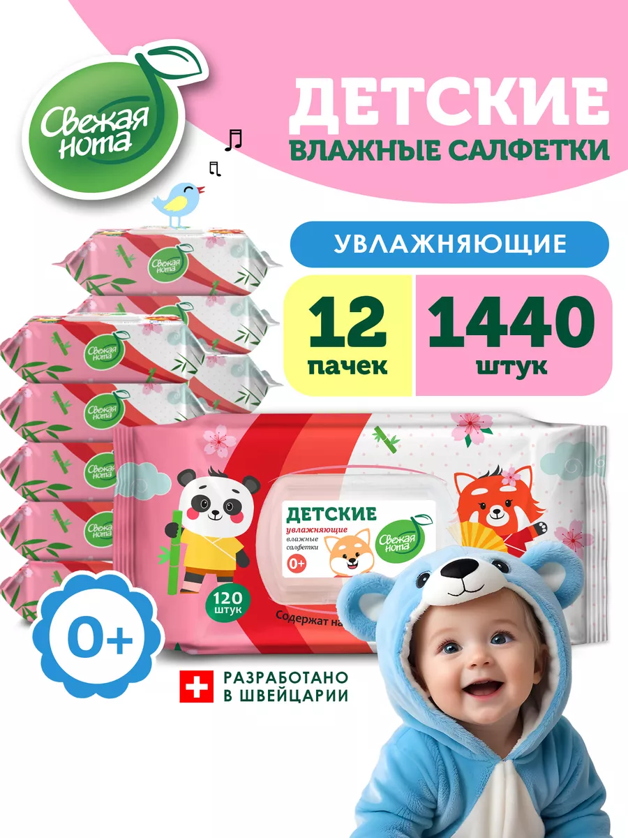 Влажные салфетки детские...