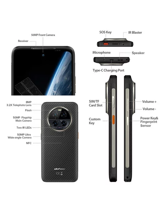 Смартфон Ulefone Armor 23 Ultra 512 ГБ, черный, фото 7