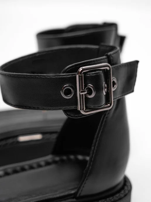 SHOES OCEAN Босоножки летние на платформе, черный, фото 5