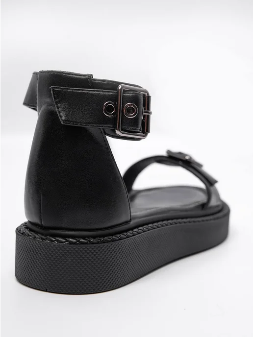 SHOES OCEAN Босоножки летние на платформе, черный, фото 8