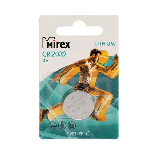 Батарейка литиевая Mirex, CR2032-1BL, 3В, 1 шт