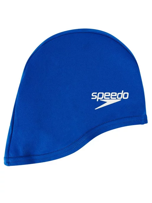 Speedo шапочка для плавания детская тканевая в бассейне, синий, фото 3