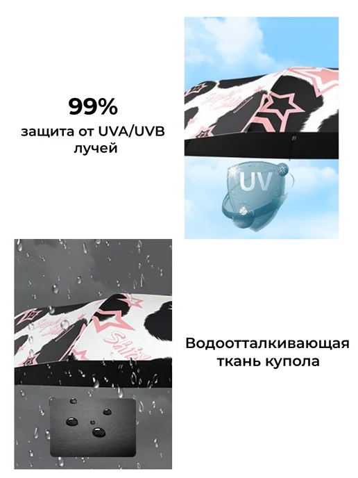 RОVNО Стильный складной зонт автомат антиветер, белый, фото 6