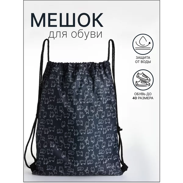 Мешок для обуви школьный