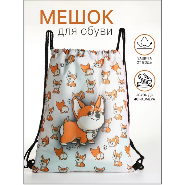 Мешок для обуви на шнурке