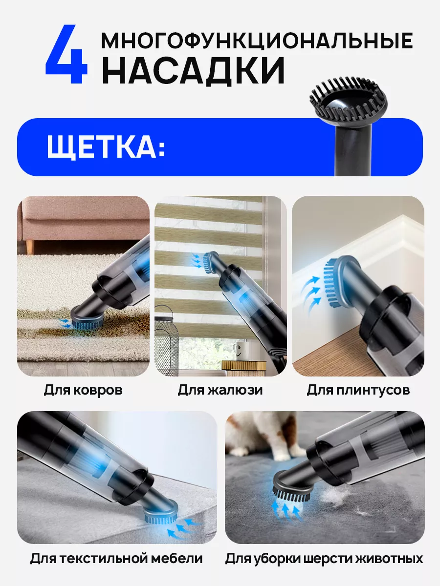 Пылесос для дома с контейнером и насадками мощный ручной STIMAXON 217887747  купить за 1 722 ₽ в интернет-магазине Wildberries