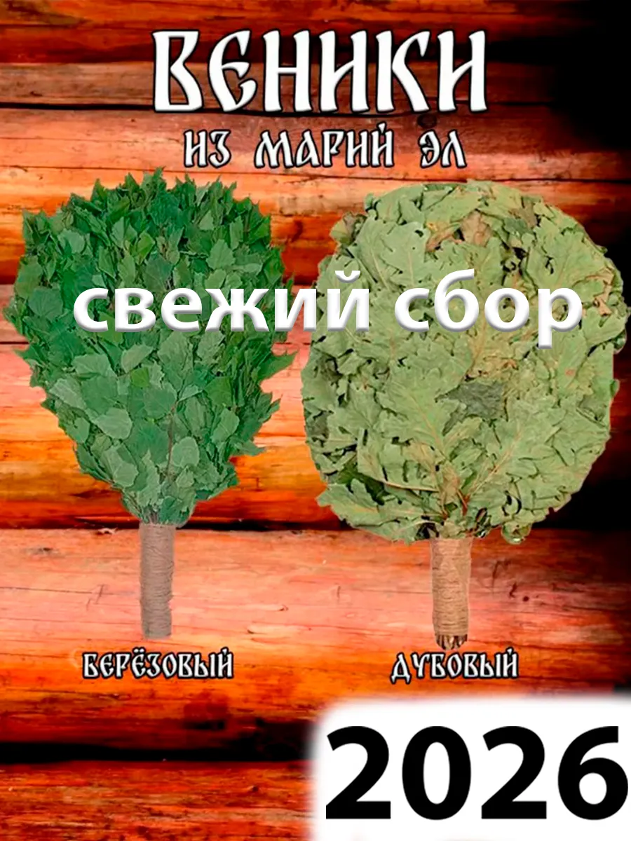 Веники для бани дубовый и березовый веник джут 2026