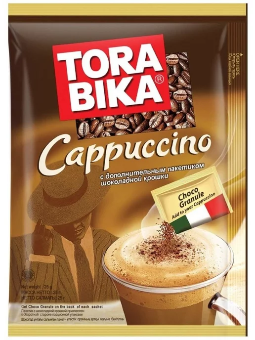 ToraBika Кофейный напиток Капучино 3в1 (20 пакетиков по 25,5 г), 25,5 г, фото 2