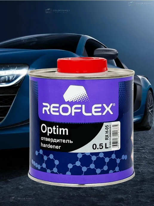 Reoflex Лак акриловый MS 2+1 Clear Optim + отвердитель 0,5 л, 0,5 л, фото 7