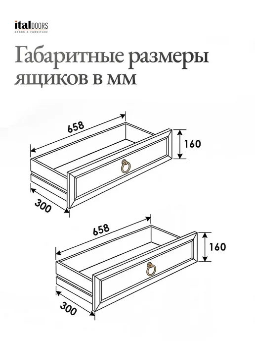 ItalDoors Комод для вещей с ящиками, серый, фото 5