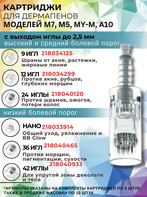 DERMAMAX Картридж 24 иглы для микропена белый байонет, 10 шт, 5 шт, фото 8