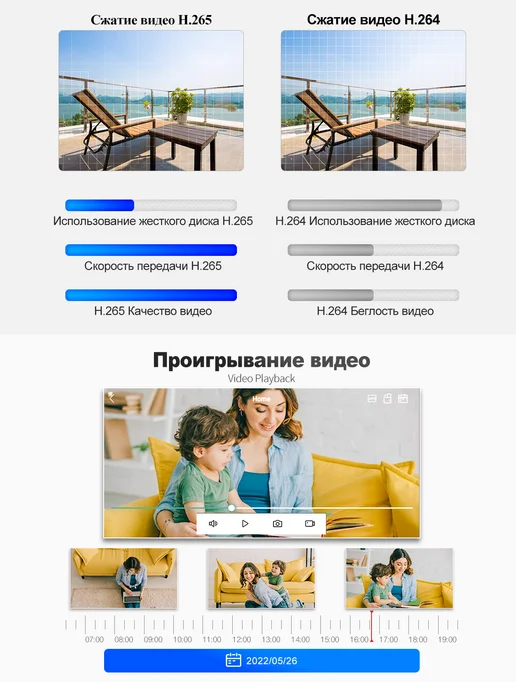 Techage Готовый комплект видеонаблюдения уличный 8CH 5Мп POE на 2шт, 2 шт, фото 6