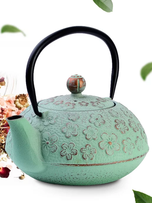 Чайник чугунный заварочный с ситечком - фото 12