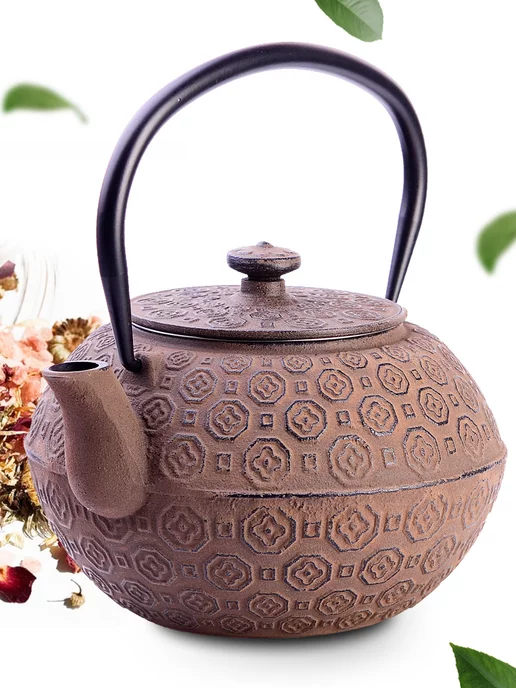 Чайник чугунный заварочный с ситечком - фото 8