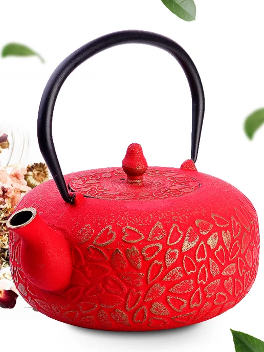 Чайник заварочный чугунный с ситечком - фото 7