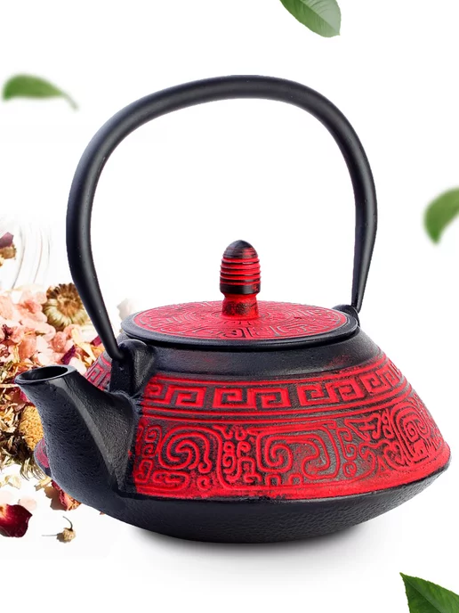 Чайник чугунный заварочный с ситечком - фото 12