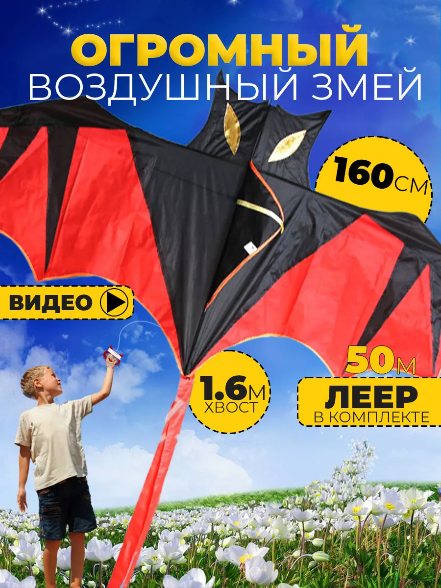 Воздушный Змей для ребенка большой