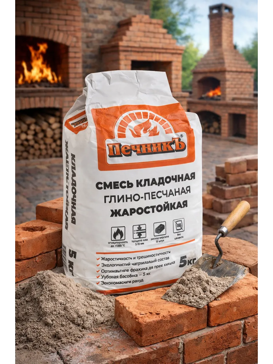 Смесь кладочная жаростойкая