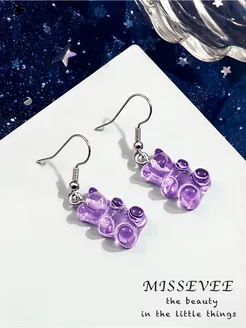 Серьги мишки тэдди гамми Missevee 218154551 купить за 105 ₽ в интернет-магазине Wildberries