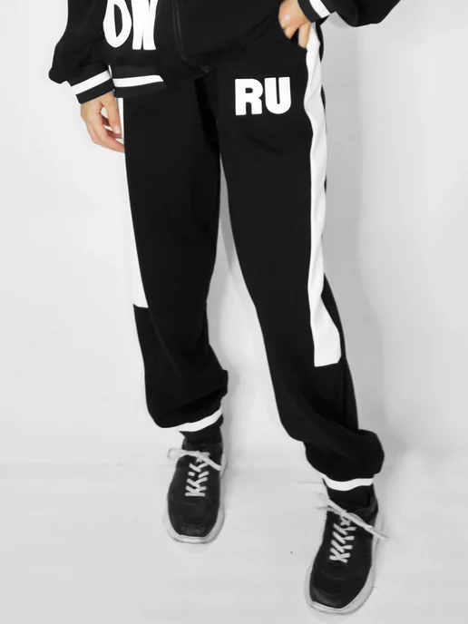 SASHA kids Костюм спортивный бомбер корейский стиль, черный, фото 3