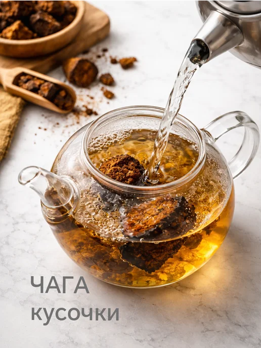 FungiThera Чага березовая кусковая 150 грамм, вариант