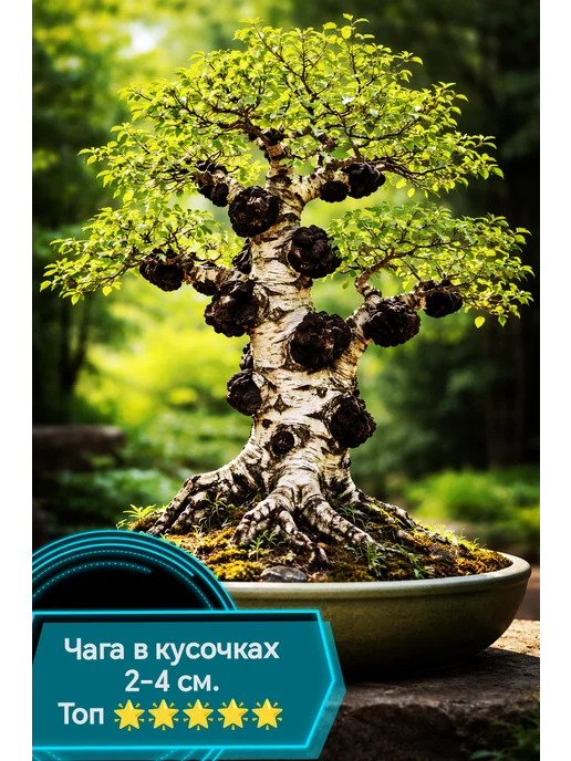 FungiThera Чага березовая кусковая 150 грамм, вариант, фото 6